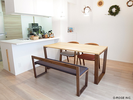 オー・ローズ 小泉誠さんの家具 kitoki Mテーブル Mベンチ Mチェア